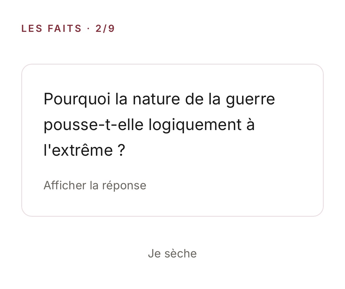 Mode Assimilation : question posée avec rappel actif